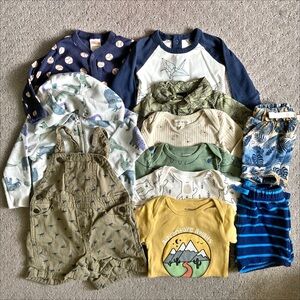 11-pc Bundle assorted baby boy clothes, 3-6M.